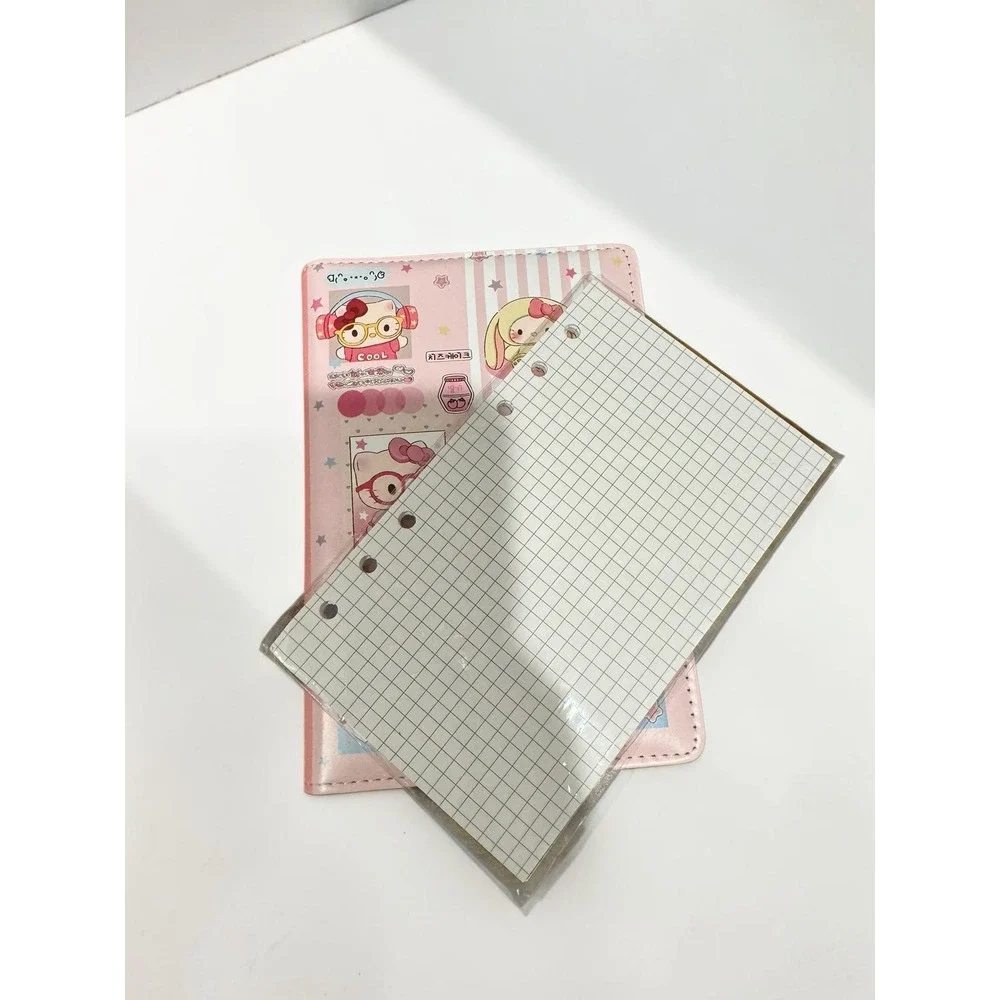 Sanrio Hello Kitty My Melody A6 Binder Planner Pink 6 Ring Journal New
